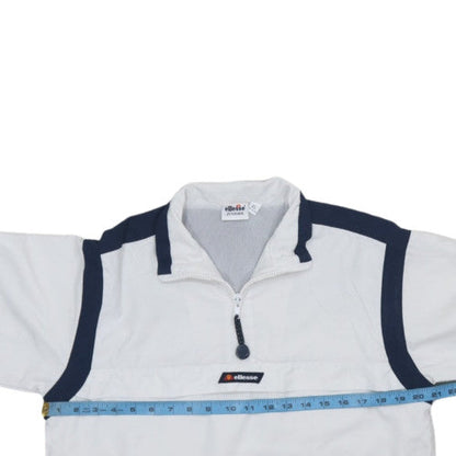 Ellesse Juniors Boys White XL Anorak Jacket 1/4 Zip Sports Top