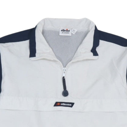 Ellesse Juniors Boys White XL Anorak Jacket 1/4 Zip Sports Top