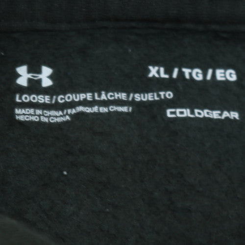 Under Armour Mens Black XL Full Zip Hoodie Fleece Coldgear