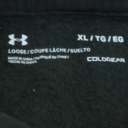 Under Armour Mens Black XL Full Zip Hoodie Fleece Coldgear