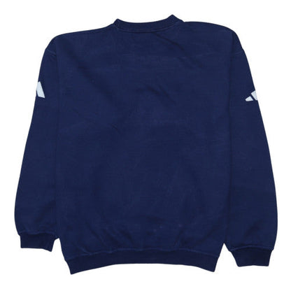 Adidas Men's Blue Crew Neck Sweatshirt Large Logo Classic Fit