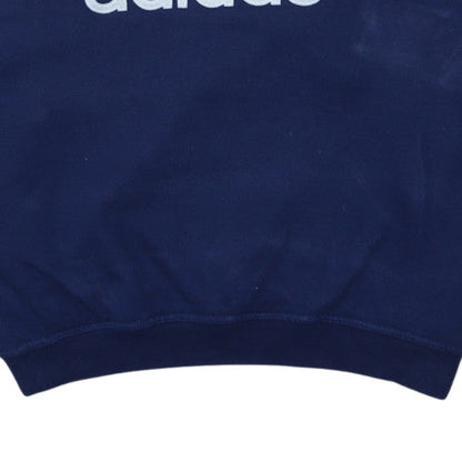Adidas Men's Blue Crew Neck Sweatshirt Large Logo Classic Fit