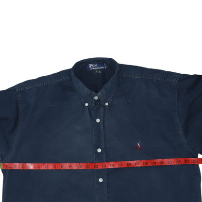 Ralph Lauren Men's Blue Long Sleeve Button-Down Cotton Shirt L