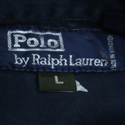 Ralph Lauren Men's Blue Long Sleeve Button-Down Cotton Shirt L