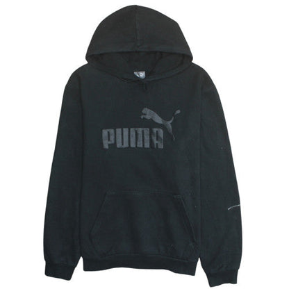 Puma Mens Black Pullover Hoodie L Graphic Logo Sportswear