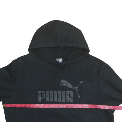 Puma Mens Black Pullover Hoodie L Graphic Logo Sportswear
