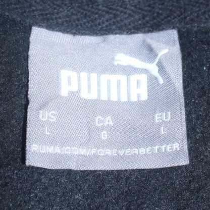 Puma Mens Black Pullover Hoodie L Graphic Logo Sportswear