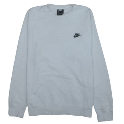 Nike Men's White L Crew Neck Pullover Sweatshirt Classic Sports Style
