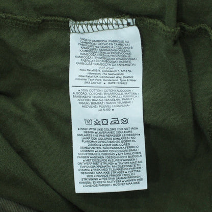 Nike Men's Green Cotton Crew Neck Short Sleeve T-Shirt M