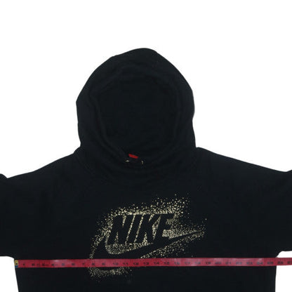 Nike Womens Black XL Pullover Hoodie with Gold Logo