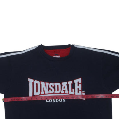 Lonsdale Men’s Blue Small Pullover Sweatshirt Crew Neck Logo