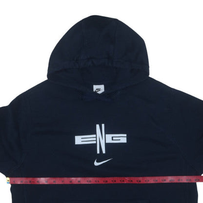 Nike Men's Blue Pullover Hoodie L Sports Graphic Fleece ENG Logo