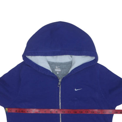 Nike Women’s Blue Full Zip Hoodie Size L 100% Cotton Casual