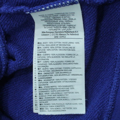 Nike Women’s Blue Full Zip Hoodie Size L 100% Cotton Casual