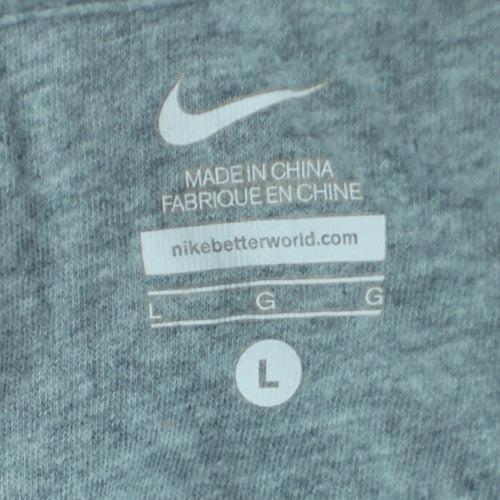Nike Women’s Blue Full Zip Hoodie Size L 100% Cotton Casual
