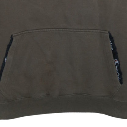 Champion Men's Brown 1/2 Zip Fleece Sweatshirt Size L
