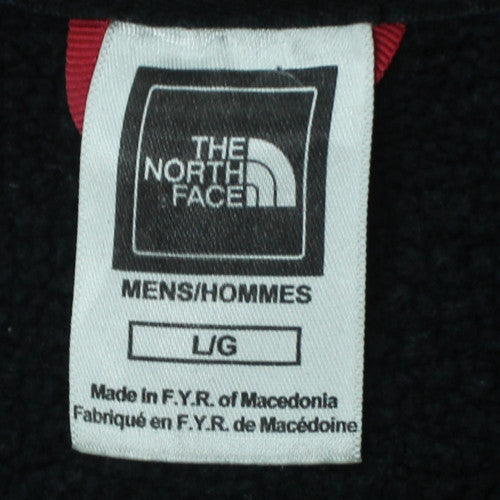 The North Face Mens Black Pullover Hoodie Size L Logo Sweatshirt