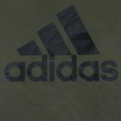 Adidas Mens Green Logo Crew Neck Pullover Sweatshirt Size L