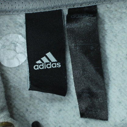 Adidas Men's Grey Black Pullover Hoodie Regular Fit Size M