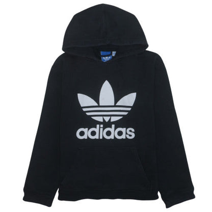 Adidas Men's Black Pullover Hoodie S Logo Fleece Sweatshirt