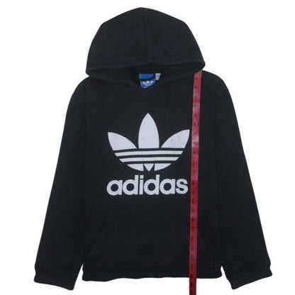 Adidas Men's Black Pullover Hoodie S Logo Fleece Sweatshirt