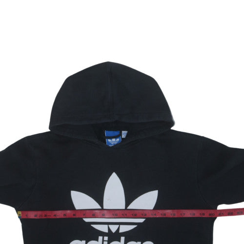 Adidas Men's Black Pullover Hoodie S Logo Fleece Sweatshirt