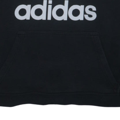 Adidas Men's Black Pullover Hoodie S Logo Fleece Sweatshirt
