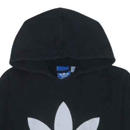 Adidas Men's Black Pullover Hoodie S Logo Fleece Sweatshirt