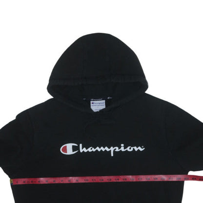 Champion Men’s Black Pullover Hoodie L Logo Fleece Sweatshirt