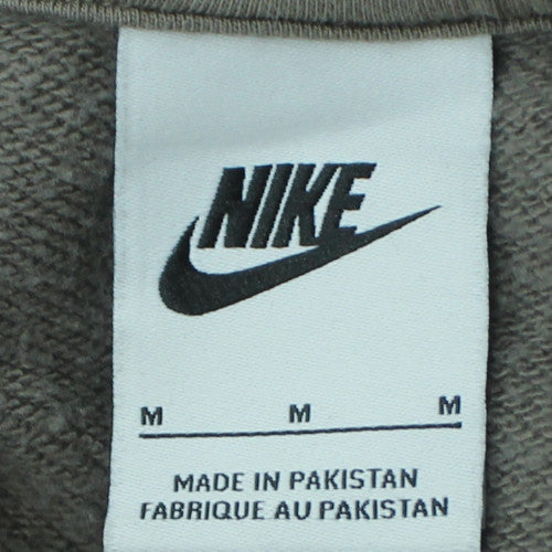 Nike Men’s Grey Pullover Hoodie M Fleece Regular Fit Logo Sportswear
