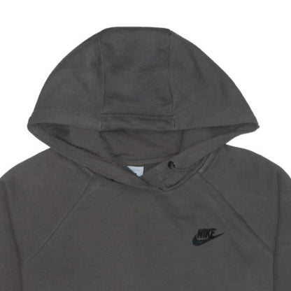 Nike Men’s Grey Pullover Hoodie M Fleece Regular Fit Logo Sportswear