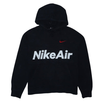 Nike Womens Black Large Pullover Hoodie with Logo Print