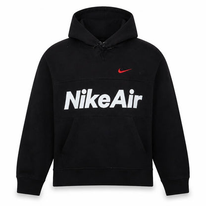 Nike Womens Black Large Pullover Hoodie with Logo Print