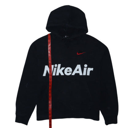 Nike Womens Black Large Pullover Hoodie with Logo Print