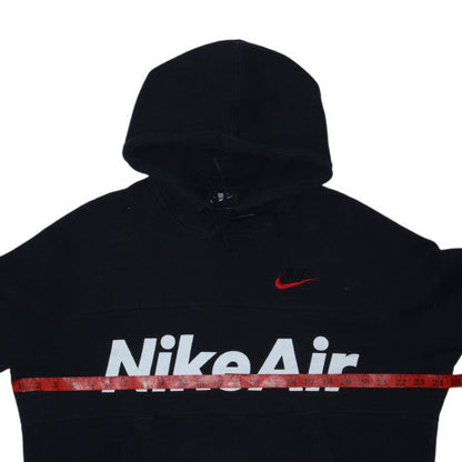 Nike Womens Black Large Pullover Hoodie with Logo Print