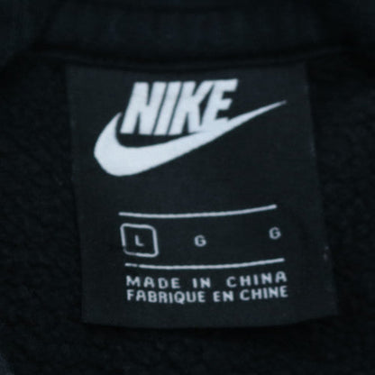 Nike Womens Black Large Pullover Hoodie with Logo Print