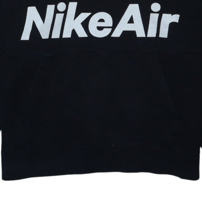 Nike Womens Black Large Pullover Hoodie with Logo Print