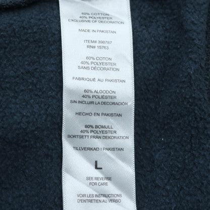 Champion Womens Navy Pullover Hoodie L Cotton Blend Logo Sweatshirt