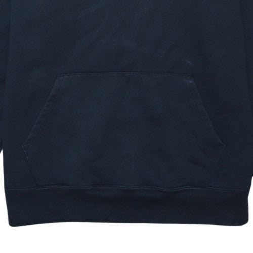 Champion Womens Navy Pullover Hoodie L Cotton Blend Logo Sweatshirt