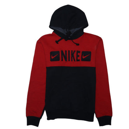 Nike Men's Red & Black Pullover Hoodie M Fleece Logo Sportswear