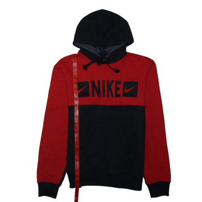 Nike Men's Red & Black Pullover Hoodie M Fleece Logo Sportswear