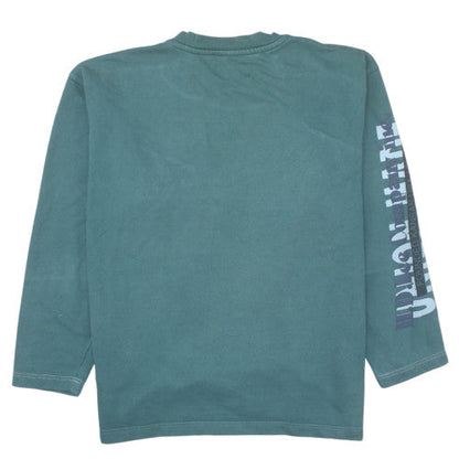Lee Men's Green Long Sleeve Pullover Sweatshirt L Vintage Graphic
