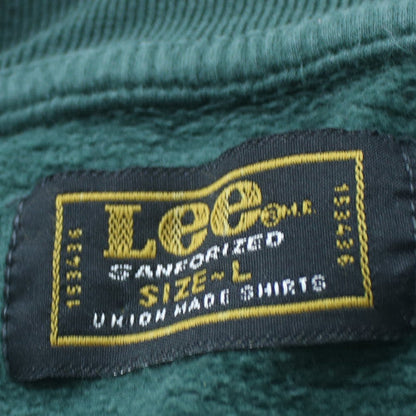 Lee Men's Green Long Sleeve Pullover Sweatshirt L Vintage Graphic