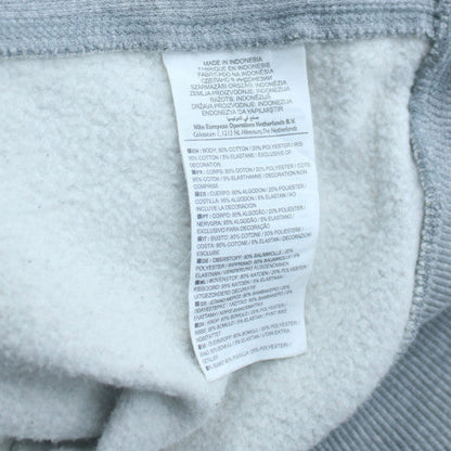 Nike Men's Grey XL Pullover Hoodie with Green Logo Drawstring