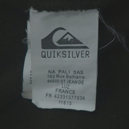 Quiksilver Mens Green Pullover Hoodie L Logo Graphic Sweatshirt