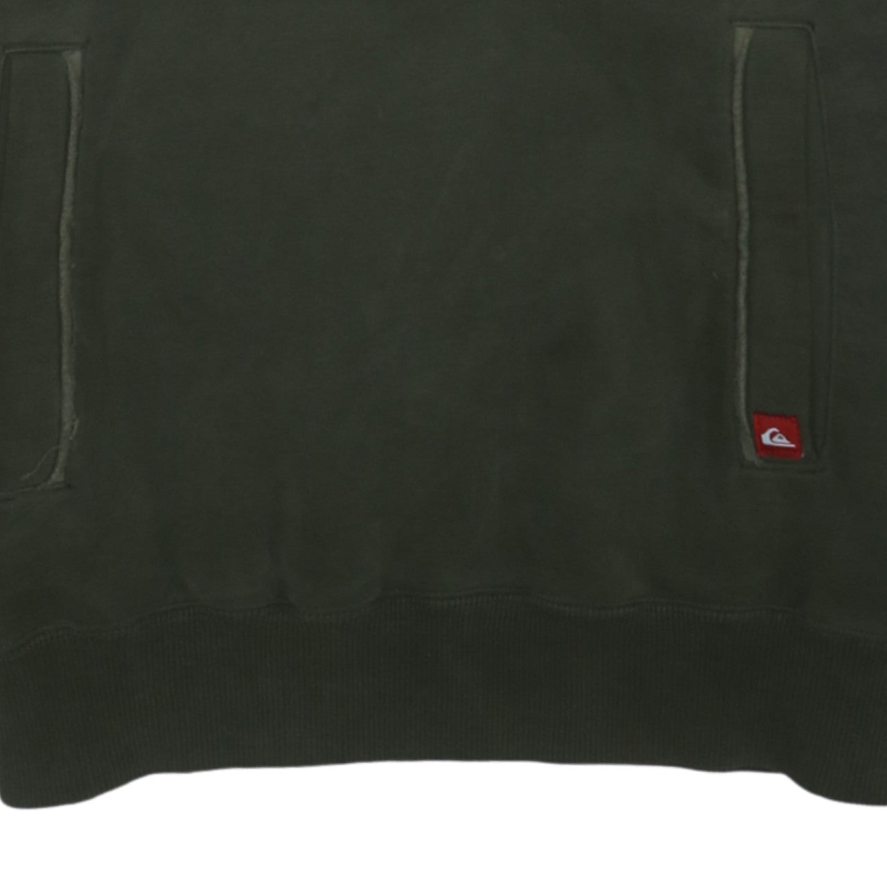 Quiksilver Mens Green Pullover Hoodie L Logo Graphic Sweatshirt