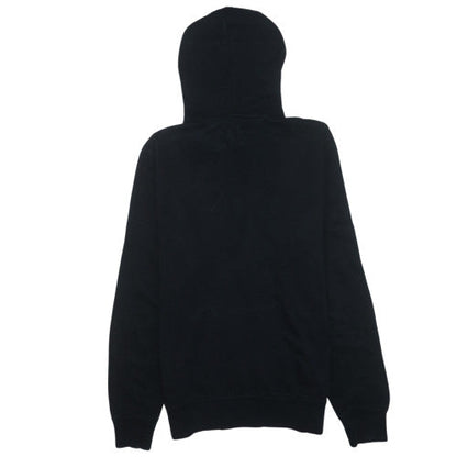 Tommy Jeans Men's Black S Pullover Hoodie with Embroidered Logo
