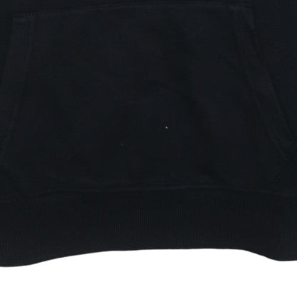 Tommy Jeans Men's Black S Pullover Hoodie with Embroidered Logo