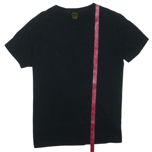 Ralph Lauren Men’s Black V-Neck Short Sleeve T-Shirt Size L