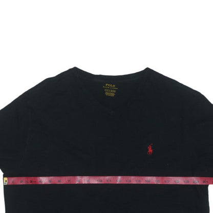 Ralph Lauren Men’s Black V-Neck Short Sleeve T-Shirt Size L